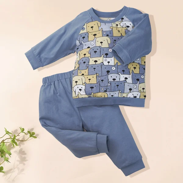 Bộ bé trai dài bst Gấu Koala Animo B1021002 (6-24M,Xanh)