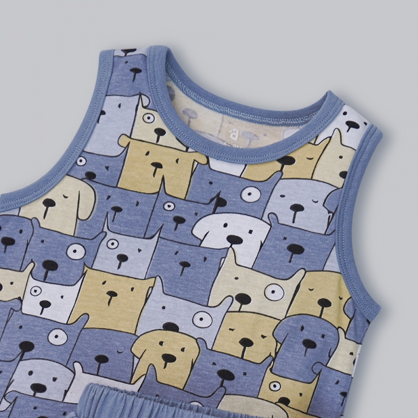 Bộ bé trai ngắn bst Gấu Koala Animo B1021001 (6-24M,Xanh)