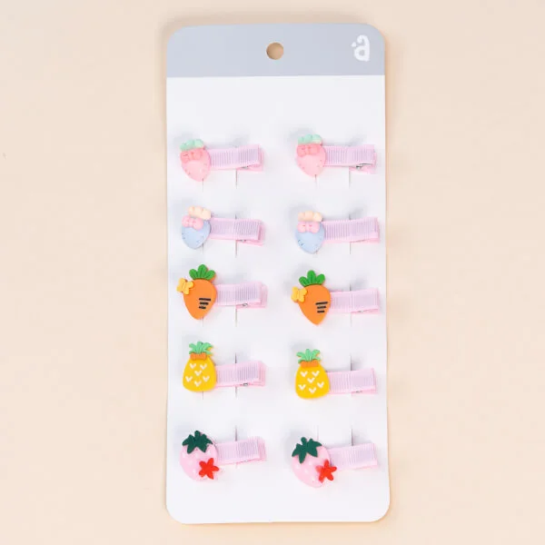 Set kẹp tóc cho bé 10 món Animo A2107_MN029 (Nhiều màu)