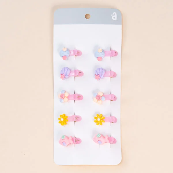 Set kẹp tóc cho bé 10 món Animo A2107_MN035 (Nhiều màu)