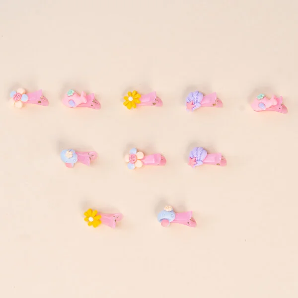 Set kẹp tóc cho bé 10 món Animo A2107_MN035 (Nhiều màu)