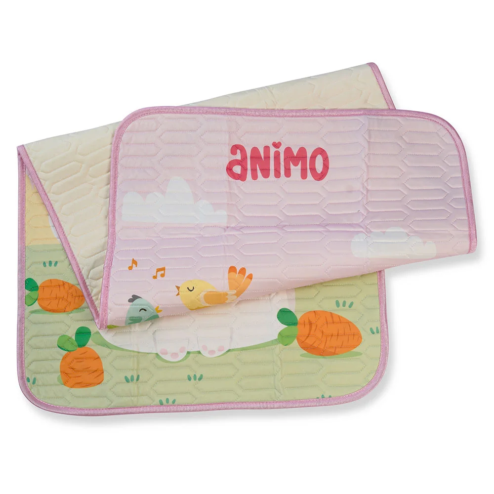 Chiếu điều hòa cao cấp cho bé Animo thỏ hồng (60x120cm)