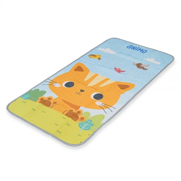 Chiếu điều hòa cao cấp cho bé Animo mèo vàng (60x120cm)