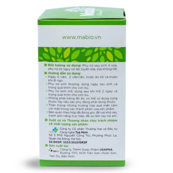 Viên uống lợi sữa Mabio (60 viên)