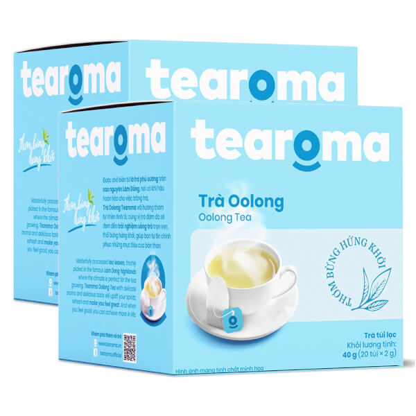 Combo 2 TRÀ TÚI LỌC Ô LONG TEAROMA HỘP 40G