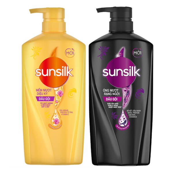 Combo 1 Dầu gội SUNSILK óng mượt rạng ngời 650g và 1 Dầu gội SUNSILK mềm mượt kỳ diệu 650g