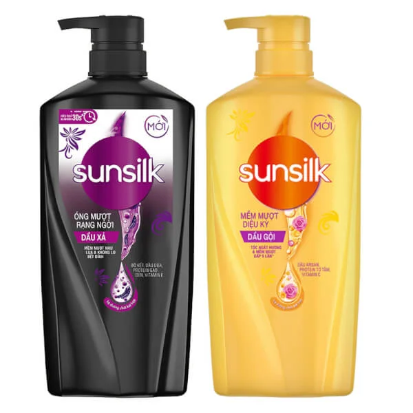 Combo 1 Dầu gội SUNSILK mềm mượt kỳ diệu 650g và 1 Dầu xả SUNSILK óng mượt rạng ngời 640g