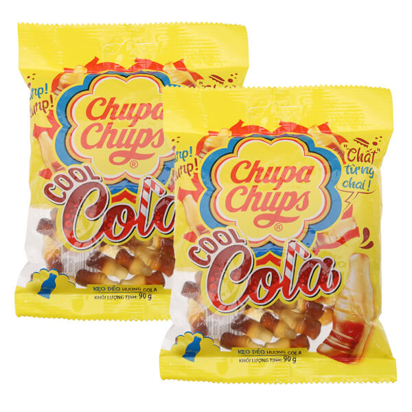 Combo 2 Chupa Chups Cool Cola - kẹo dẻo hương cola 90g