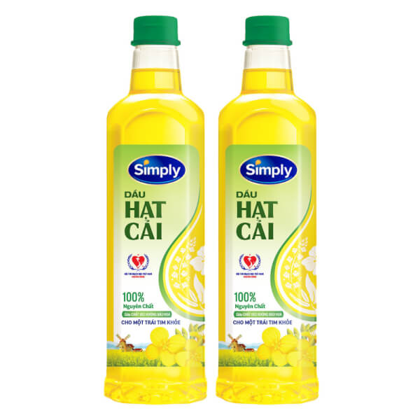 Combo 2 Dầu hạt cải nhãn hiệu Simply 1L