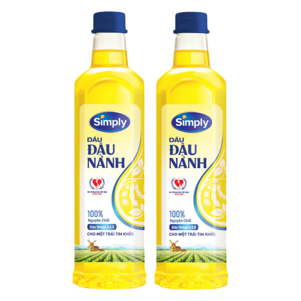 Combo 2 Dầu đậu nành nhãn hiệu Simply 1L