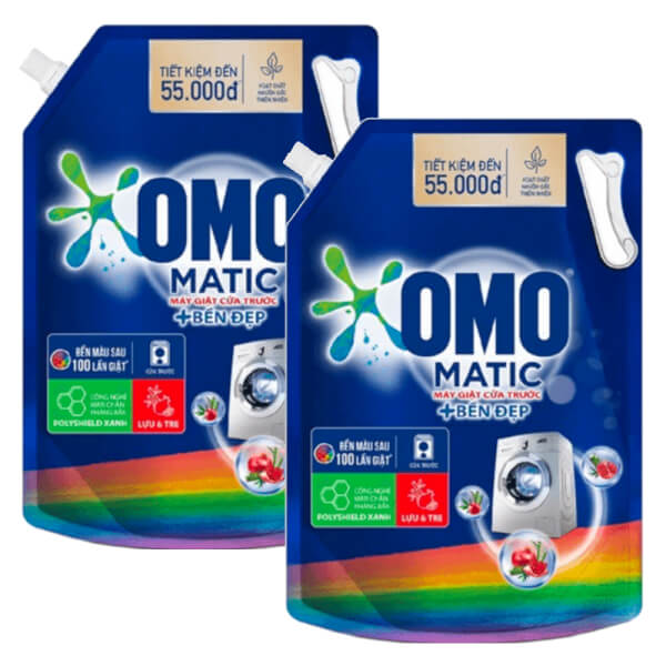 Combo 2 Nước Giặt OMO Matic Bền Đẹp Cửa trước 3.6kg