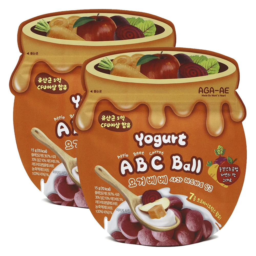 Combo 2 Snack sữa chua sấy khô AGA-AE vị táo, củ dền, cà rốt (20g)