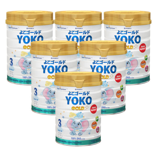 Combo 6 Sữa Vinamilk Yoko Gold 3 850g (2-6 tuổi)