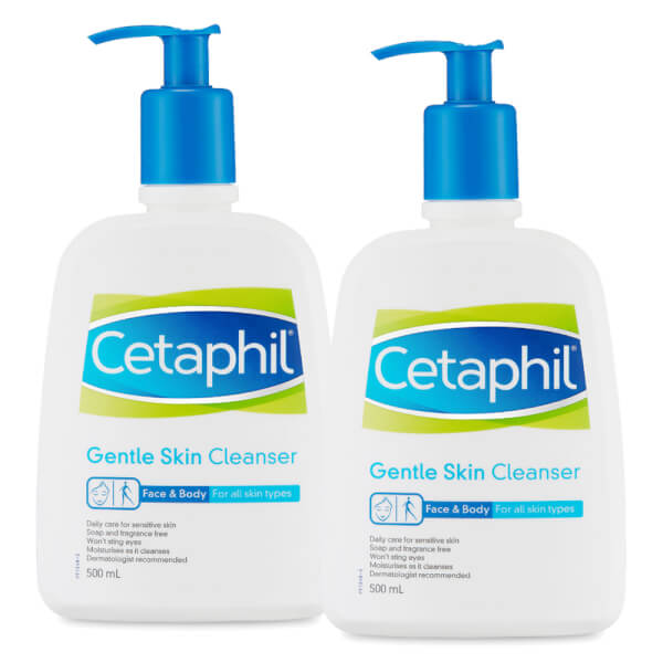 Combo 2 Sữa rửa mặt dịu nhẹ Cetaphil gentle skin cleanser 500ml