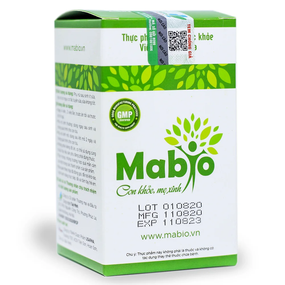 Thực phẩm bảo vệ sức khỏe viên uống lợi sữa Mabio