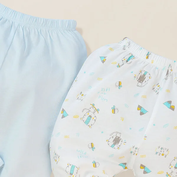 Cặp Quần sơ sinh dài Animo I0422042(NB - 12M, Xanh biển)