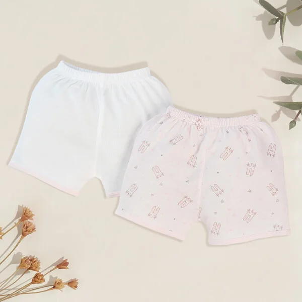 Cặp Quần sơ sinh ngắn Animo KV422082 (NB - 12M,Tím nhạt)