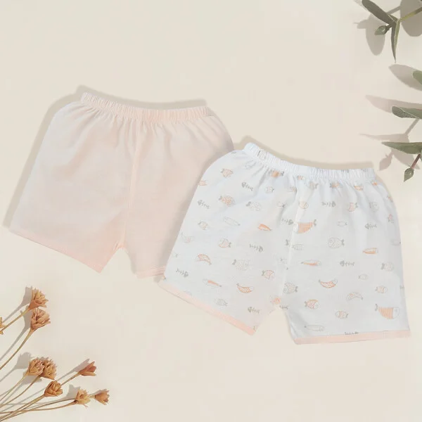 Cặp Quần sơ sinh ngắn Animo KV422084 (NB - 12M,Cam nhạt)