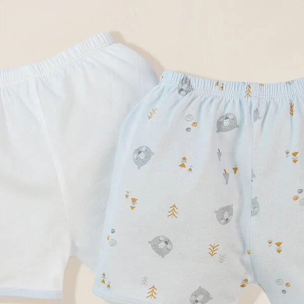 Cặp Quần sơ sinh ngắn Animo KV422086 (NB - 12M,Xám)