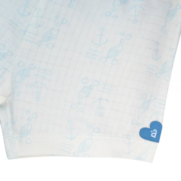 Bộ sơ sinh tính năng ngắn Chống muỗi Animo VĐ722020 (0-24M,Xanh)