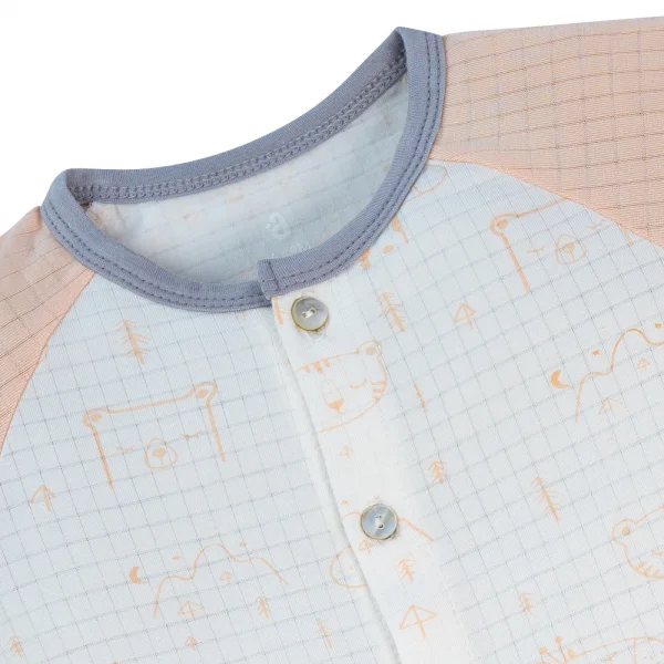 Bộ sơ sinh tính năng ngắn Chống muỗi Animo VĐ722015 (0-24M,Cam)