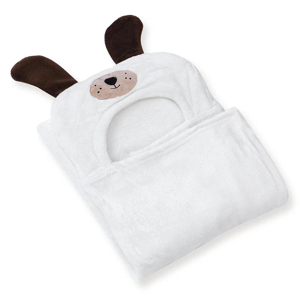 Khăn choàng ủ tắm hình con chó Animo B2207_NK004 (75x100 cm, Kem)