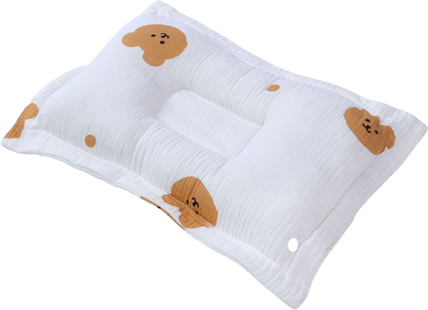 Gối nằm sơ sinh cho bé Animo B2207_NK007 (35x25 cm,Kem-Giao hoạ tiết ngẫu nhiên)