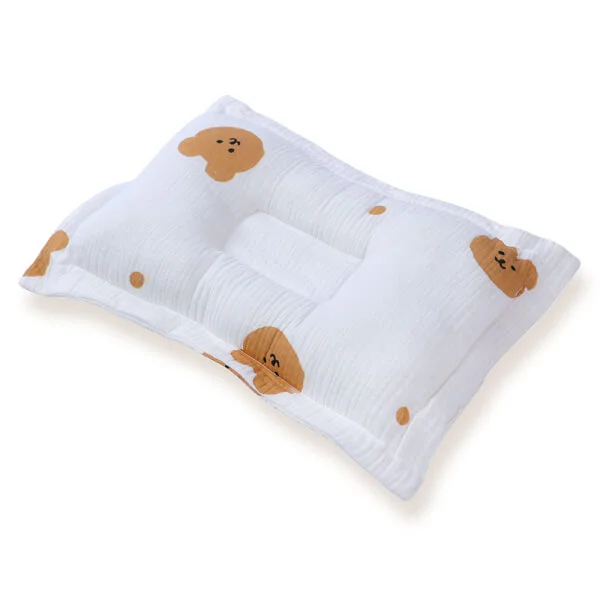 Gối nằm sơ sinh cho bé Animo B2207_NK007 (35x25 cm,Kem-Giao hoạ tiết ngẫu nhiên)