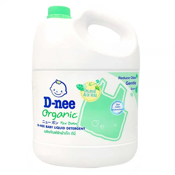 Nước giặt quần áo em bé D-nee Organic Xanh lá chai 3L/2,8L