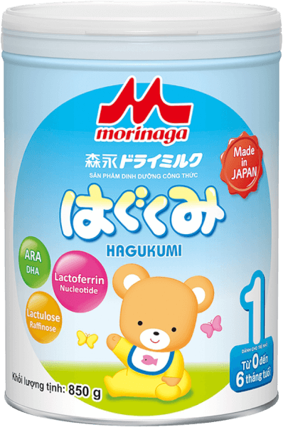 Sữa Morinaga số 1 850g (Hagukumi, 0-6 tháng)