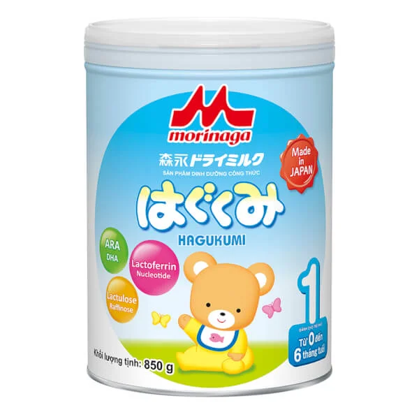 Sữa Morinaga số 1 850g (Hagukumi, 0-6 tháng)