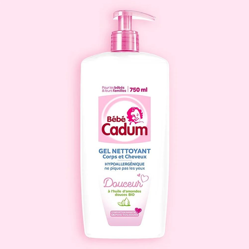 Tắm gội hạnh nhân cho sơ sinh và trẻ nhỏ Cadum 750ml