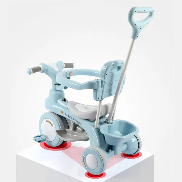 Xe chòi chân, xe đạp 3 bánh có cần đẩy Animo ZT-688 (Xanh dương)