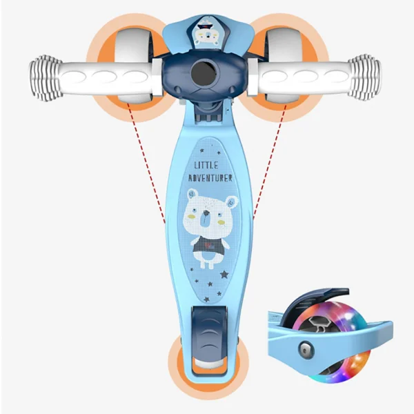 Xe scooter có ghế ngồi, cần đẩy 3in1 Animo ZT-505 (Xanh dương)