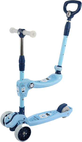 Xe scooter có ghế ngồi, cần đẩy 3in1 Animo ZT-505 (Xanh dương)