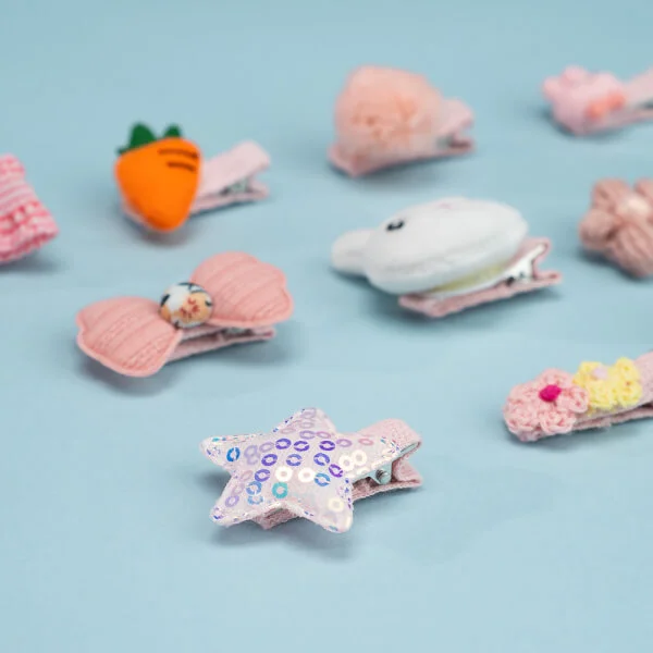 Set kẹp tóc cho bé 10 món Animo A2207_MN040 (Hồng)