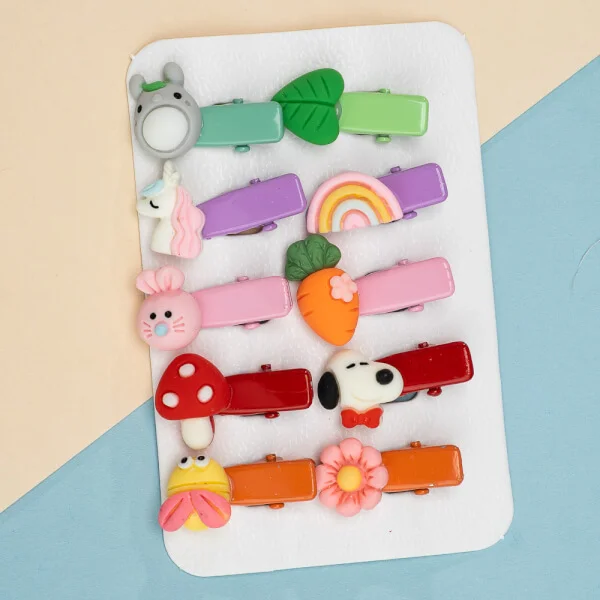 Set kẹp tóc cho bé 10 món Animo A2207_MN044 (Nhiều màu)