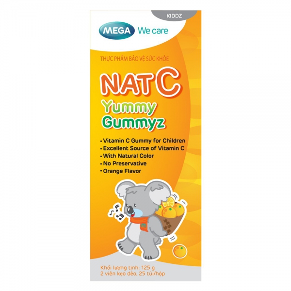 Gummies bổ sung vitamin C Nat C Yummy Gymmyz 125g