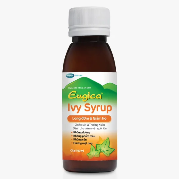 Siro long đờm và giảm ho Eugica Ivy chiết xuất lá thường xuân 100ml