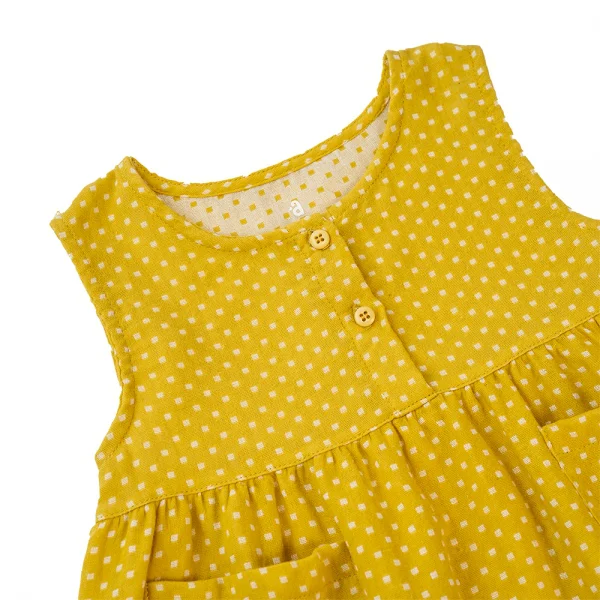 Đầm vải bé gái Animo TX722001(6M-6Y,Vàng)