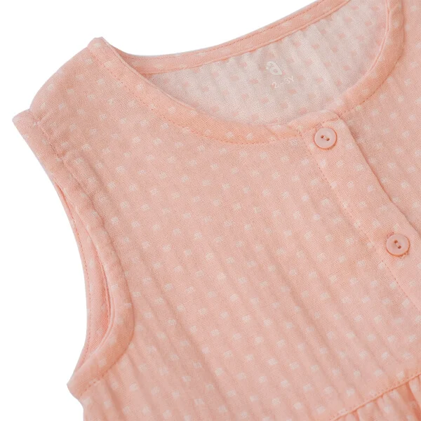 Đầm vải bé gái Animo TX722002(6M-6Y,Hồng)