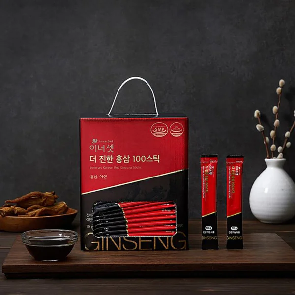 Combo 2 Nước Hồng Sâm Hàn Quốc Innerset Korean Red Ginseng Sticks (100 gói)