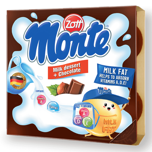 Váng sữa Zott Monte hương Sô cô la 4x55g