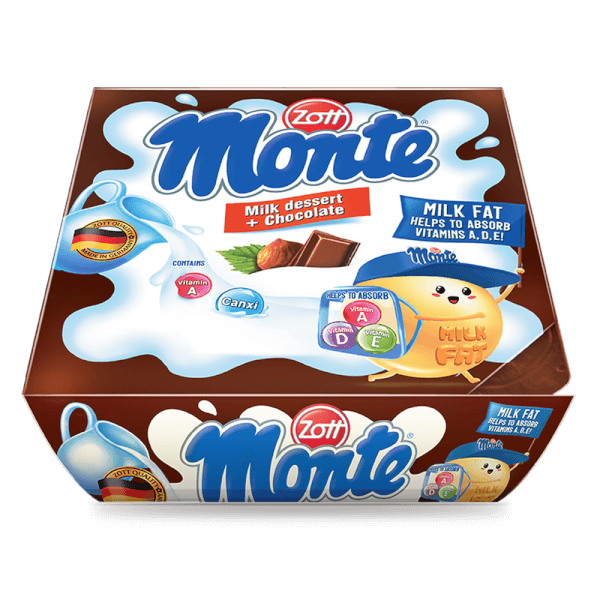 Váng sữa Zott Monte hương Sô cô la 4x55g