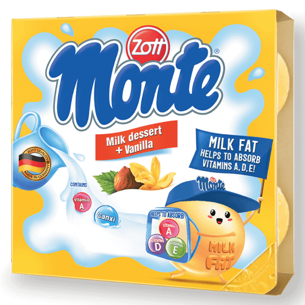 Combo 2 Váng sữa Zott Monte hương Vani 4x55g