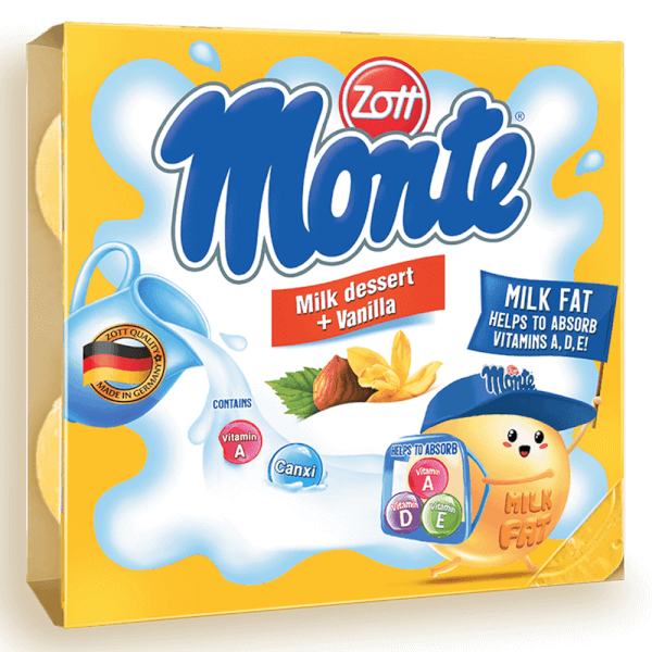 Combo 2 Váng sữa Zott Monte hương Vani 4x55g