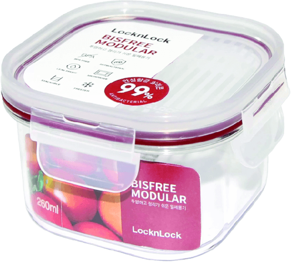 Hộp bảo quản thực phẩm nhựa Bisfree Modular 260ml - ĐỎ