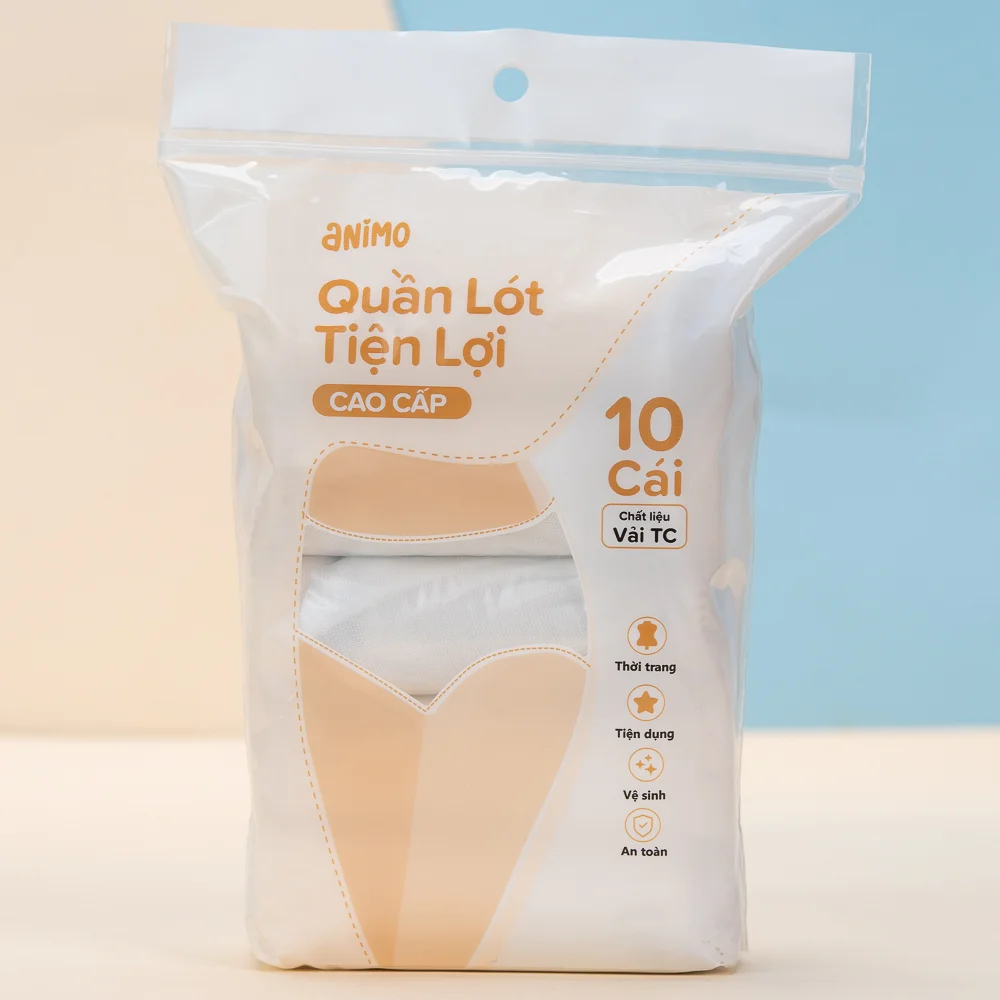 Quần lót tiện lợi cao cấp Animo (TC size L, 10 cái/gói)