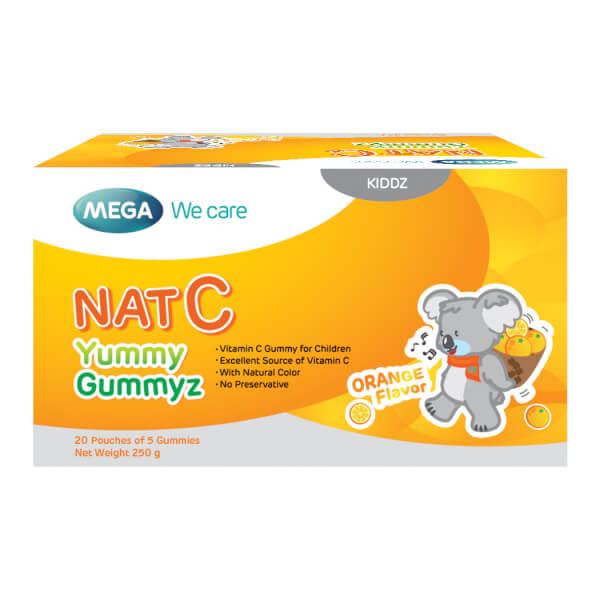 Gummies bổ sung vitamin C Nat C Yummy Gymmyz  (hộp 20 gói)