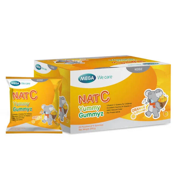 Gummies bổ sung vitamin C Nat C Yummy Gymmyz  (hộp 20 gói)